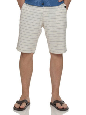 Bermuda Yacht linho listrada cru/marinho