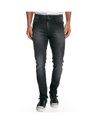 Calça Jeans Masculina Convicto Regular Preta Bordada